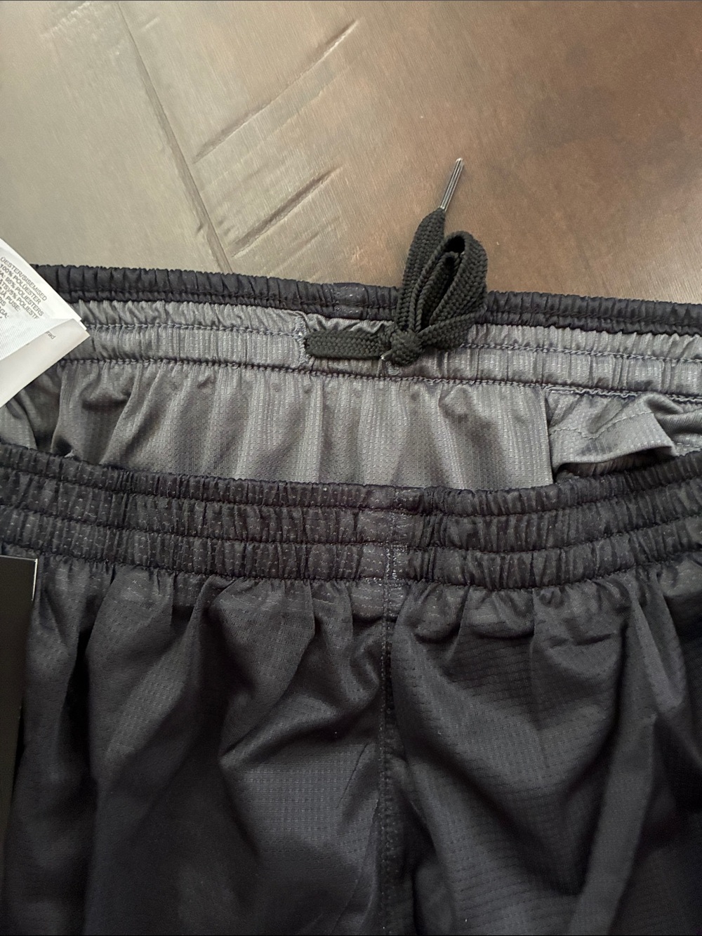 adidas Black Men’s Dual-Layer Energy Running Shorts with Gray Lining - Picture 6 of 7